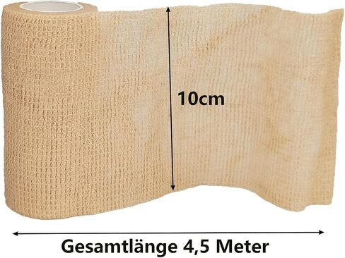 6 Rolls Athletic Tapes 4 Inch Self Adhesive Bandage Wraps Stretchy Sports Tape Vet Wrap for Sports Sprain Swelling and Soreness on Wrist and Ankle (Beige) in Kuwait