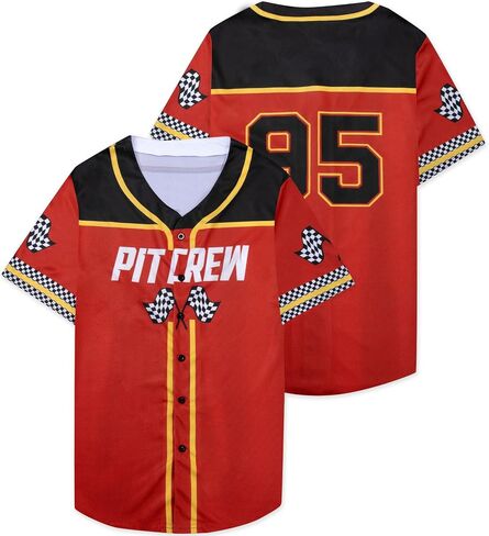 Mens Racing Jersey Button Down Graphic Pit Crew Shirts Car Racing T-Shirt Men Motorcycle Outerwear Streetwear in Kuwait