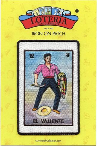 El Valiente 12 Patch Brave Mexican Loteria Card Sublimated Embroidery Iron On in Kuwait