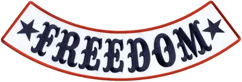 Hot Leathers Freedom 12" X 3" Bottom Rocker Patch PPM5133-12 Width x 3 Height Inches in Kuwait
