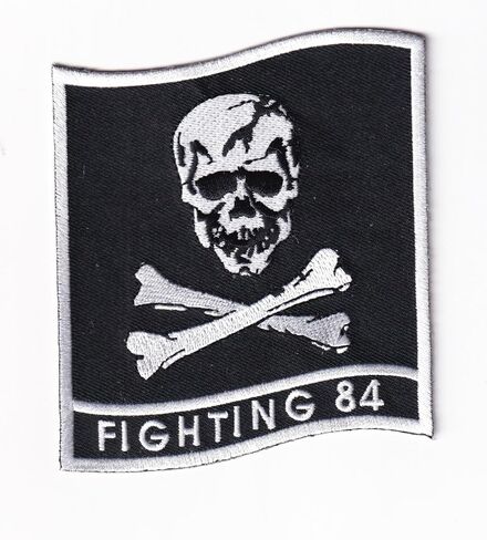 VF-84 Jolly Rogers Squadron Patch – Sew/Iron on, Embroidered, 4", Navy Patch in Kuwait