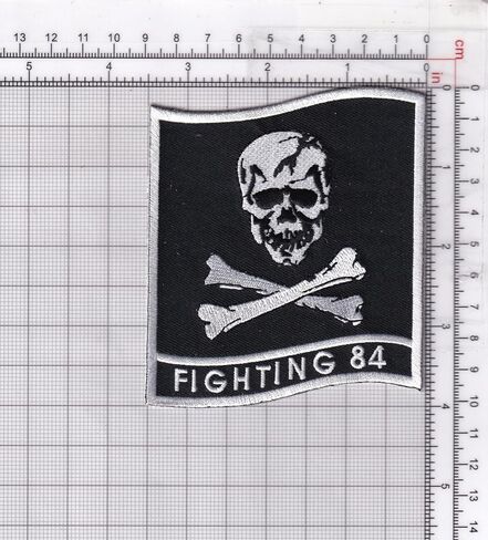 VF-84 Jolly Rogers Squadron Patch – Sew/Iron on, Embroidered, 4", Navy Patch in Kuwait
