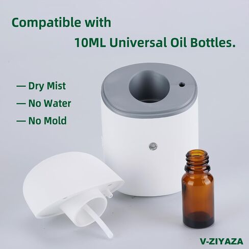 Plug in Diffuser for Essential Oils - Waterless Essential Oil Diffuser,Compatible with 10ml of 100% Pure Essential Oil，No Water Needed,12-Hour Intermittent Dry Mist, Equipped with a Night Light. in Saudi Arabia