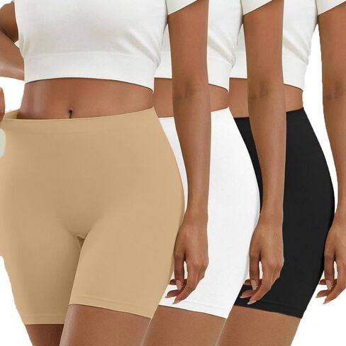 RULTA Women's Anti-Chafing Seamless Slip Shorts for Under Dresses, Smooth Boyshorts for Yoga Workout in Saudi Arabia