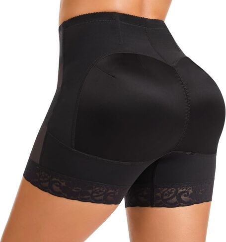 fortix Womens Padded Shapewear High Waisted Hip Enhancer Butt Lifter Thigh Slimmer Seamless Fake Hip Shorts in Saudi Arabia