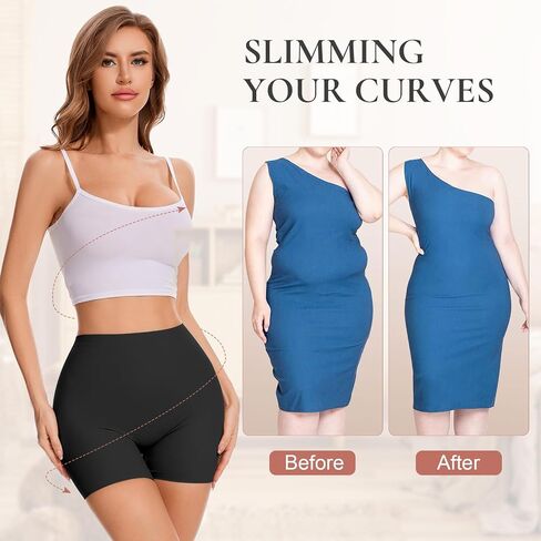 Womens Seamless Shaping Boyshorts Panties Tummy Control Shapewear Underwear Under Dress Shorts in Saudi Arabia