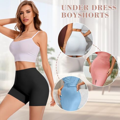 Womens Seamless Shaping Boyshorts Panties Tummy Control Shapewear Underwear Under Dress Shorts in Saudi Arabia