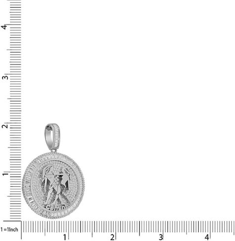 Authentic Italian Sterling Silver VVS1/D 4.98 Ctw. 14K White Gold Bonded Baguette/Round Cut Lab Simulated Diamond Zodiac Lucky Birth Sign Symbol Astrology Horoscope Charm Pendant + Free Rope Chain Neckless 25 Grams in Kuwait