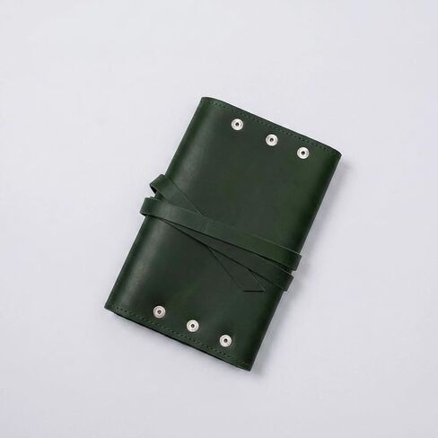 Leather Jewelry Roll – Genuine Leather Jewelry Storage Case with Strap Closure, Compact Jewelry Holder for Rings, Earrings & Necklaces, Travel Jewelry Organizer (Jewelry Not Included), Green in Saudi Arabia