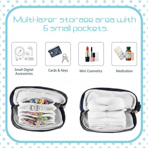 Small Travel Jewelry Case Jewelry Pouch for Traveling Mini Travel Jewelry-Bag Velvet Earring Case Anti Scratch Portable Jewelry-Organizer Bag for Link Bracelets Large Earrings Necklace (Ocean Blue) in Saudi Arabia