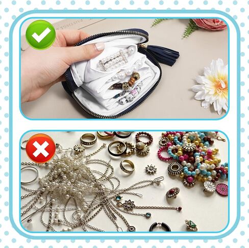 Small Travel Jewelry Case Jewelry Pouch for Traveling Mini Travel Jewelry-Bag Velvet Earring Case Anti Scratch Portable Jewelry-Organizer Bag for Link Bracelets Large Earrings Necklace (Ocean Blue) in Saudi Arabia