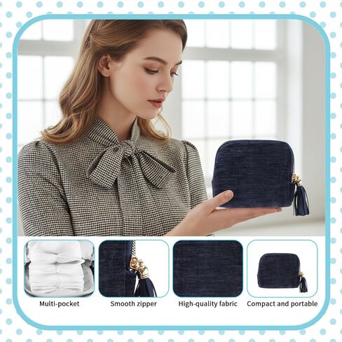 Small Travel Jewelry Case Jewelry Pouch for Traveling Mini Travel Jewelry-Bag Velvet Earring Case Anti Scratch Portable Jewelry-Organizer Bag for Link Bracelets Large Earrings Necklace (Ocean Blue) in Saudi Arabia