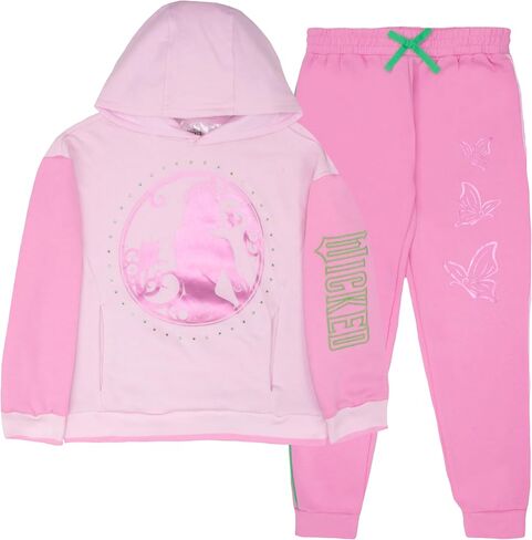 wicked Girls Casual 2-Piece Set - Long Sleeve Hooded Sweatshirt, Graphic Hoodie & Jogger Pants Loungewear for Kids in Kuwait