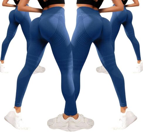 4 PCS Cellulite Leggings, High Waist 3D Anti Cellulite Leggings for Women, Slimming Workout Yoga Pants in Kuwait