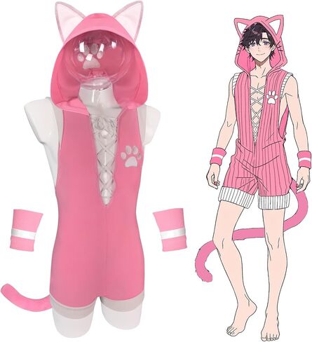 velombrance Cat Bodysuit Men Lingerie Sissy clothes Sexy men's exotic apparel Cosplay lingerie Backless male maid outfit in Kuwait