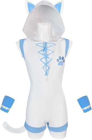 velombrance Cat Bodysuit Men Lingerie Sissy clothes Sexy men's exotic apparel Cosplay lingerie Backless male maid outfit in Kuwait