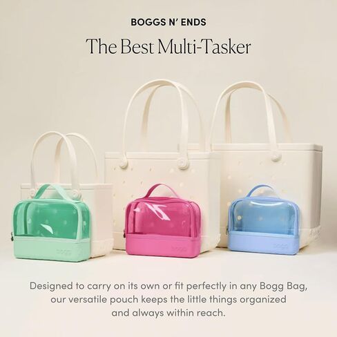 حقيبة تنظيم السفر من BOGG BAG Boggs n Ends - 9 بوصة × 3 بوصة × 7 بوصة - متينة وقابلة للغسل ومضادة للطرف - حقيبة مستحضرات تجميل صغيرة الحجم (وردي تافي) in Kuwait