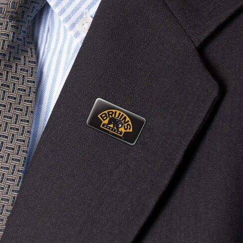 NHL Boston Bruins شعار معدني مستطيل طية صدر السترة قبعة دبوس التعادل تك Pinback in Kuwait