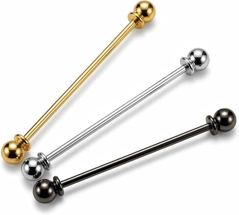 Collar Pins for Men Collar Bar Tie Pins for Dress Shirts, 3 Pcs Brass, Enhances Tie & Collar Shape for Wedding Business & Formal (Gold Silver Black) in Saudi Arabia