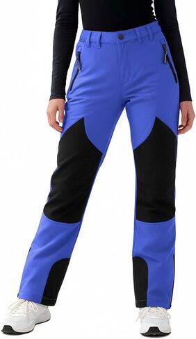 Kids Snow Pants Fleece Lined Insulated Waterproof Winter Warm Ski Pant Outdoor Hiking Snowboard Snowpants Snowsuit in Kuwait