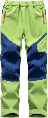 Kids Snow Pants Fleece Lined Insulated Waterproof Winter Warm Ski Pant Outdoor Hiking Snowboard Snowpants Snowsuit in Kuwait