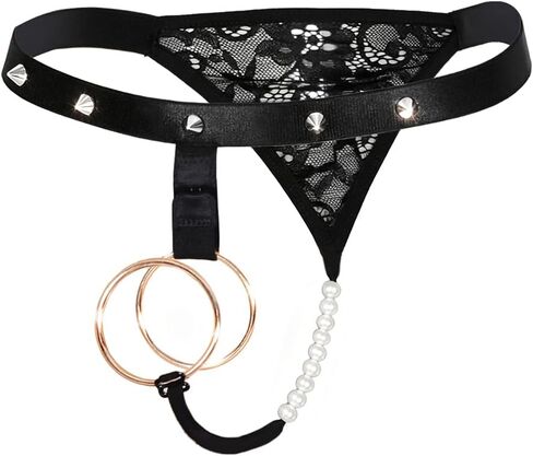 Men's Lace Thong Underwear, Sexy G-String Stretch Undie Low Rise T Back Panties in Saudi Arabia