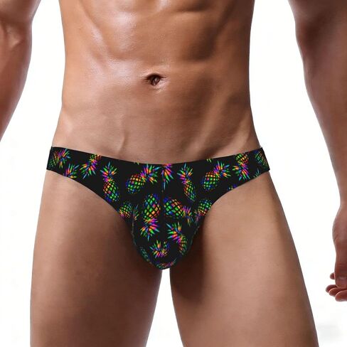 Colorful Tropical Pineapple Men's Sexy Bikini Briefs Swimsuit Underwear in Saudi Arabia
