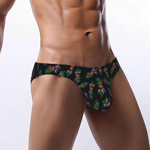 Colorful Tropical Pineapple Men's Sexy Bikini Briefs Swimsuit Underwear in Saudi Arabia