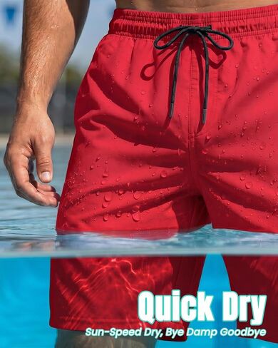 9 Inch Men Swim Trunks with USA Compression Breathable Liner Quick Dry Zipper Pockets for Beach Pool Cruise Travel in Saudi Arabia