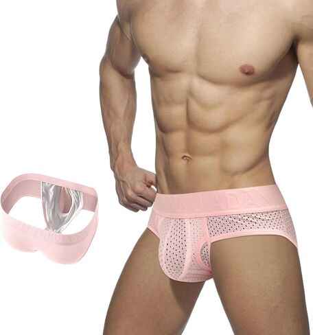 Meshal Men's Separate Pouch Athletic Underwear Breathable Mesh Briefs 3D Ball Pouch Support Wide Waistband in Saudi Arabia