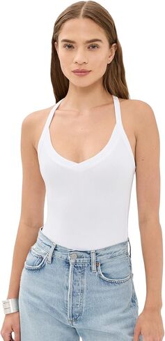 L'AGENCE Women's Wrenna Racerback Bodysuit in Kuwait