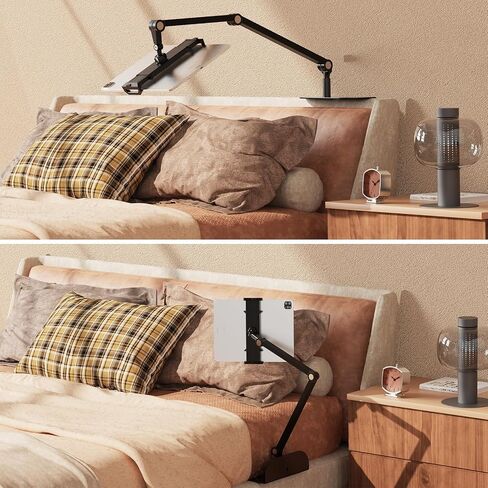 Phone and Tablet Stand for Home Office Desk、Bed、Sofa。Double Weight Base, Can Be Vertical, Hidden Clip.Adjustable Height, Angle, Suitable for Amazon Kindle Fire or 6-11 inch Device Accessories in Kuwait