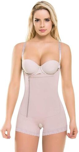 Colombian Post-Surgery Postpartum Body Shaper Girdle #435 Thin/Removable Straps (Small, Rose) in Kuwait