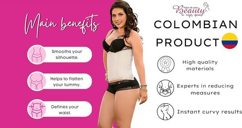 Faja de yeso Beauty colombiana, reduce, moldea y define abdomen y cintura. (enviar por mensaje que talla deseas) White in Kuwait