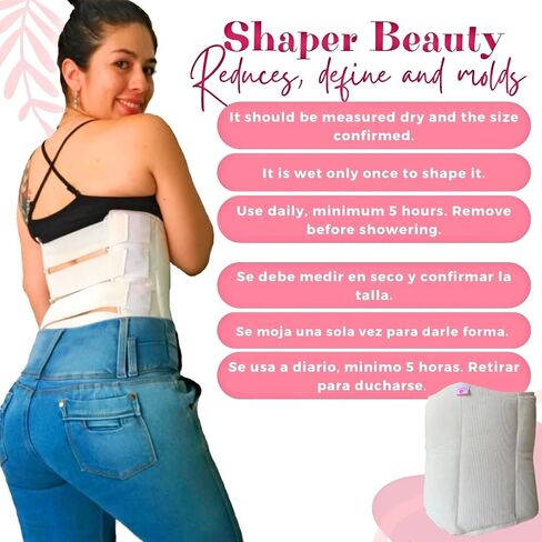 Faja de yeso Beauty colombiana, reduce, moldea y define abdomen y cintura. (enviar por mensaje que talla deseas) White in Kuwait