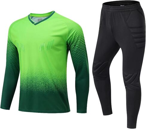 Padded and Long-Sleeved Goalkeeper and Trousers. Football Goalkeeper Kit, XL in Kuwait