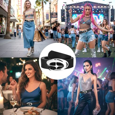 Y2K Belt for Men & Women - Goth Punk Rock Chain Belt with Metal Buckle, Edgy Retro Streetwear Waist Accessory, Alternative Aesthetic Belts for Jeans, Pants, Dresses in Saudi Arabia