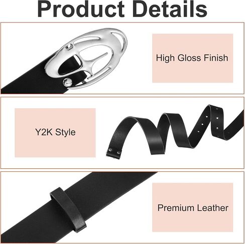 Y2K Belt for Men & Women - Goth Punk Rock Chain Belt with Metal Buckle, Edgy Retro Streetwear Waist Accessory, Alternative Aesthetic Belts for Jeans, Pants, Dresses in Saudi Arabia