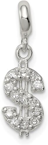 قلادة Diamond2Deal من الفضة الإسترليني عيار 925 بعلامة الدولار تشيكوسلوفاكيا (طول - 23 مم عرض - 8 مم) in Kuwait