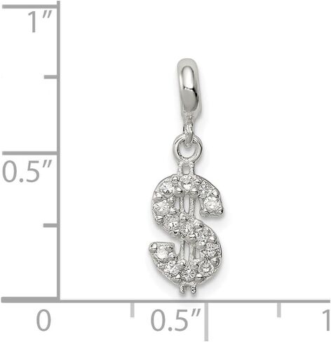 قلادة Diamond2Deal من الفضة الإسترليني عيار 925 بعلامة الدولار تشيكوسلوفاكيا (طول - 23 مم عرض - 8 مم) in Kuwait
