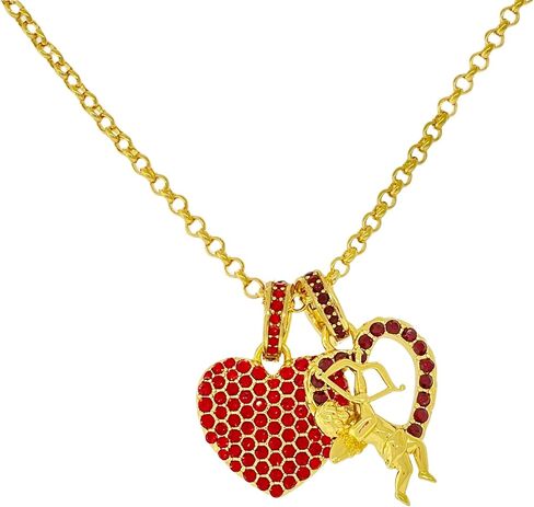 “Cupid’s Love" Red Heart Enhancer Charm by Ritzy Couture DeLuxe™ – 18k Gold Plating in Saudi Arabia