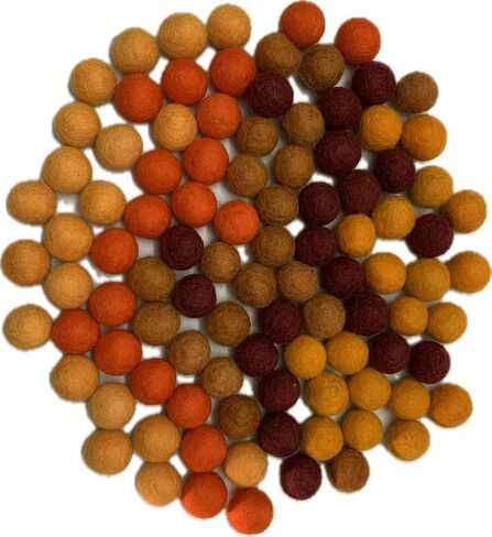 Generic Felt Pom Poms - Wool Felt Balls - 10 Vibrant Colors - 100 Pieces - 2cm (~0.8 inch) Size Each - Craft - DIY - Handmade 100% NZ Wool, RS1110 in Saudi Arabia