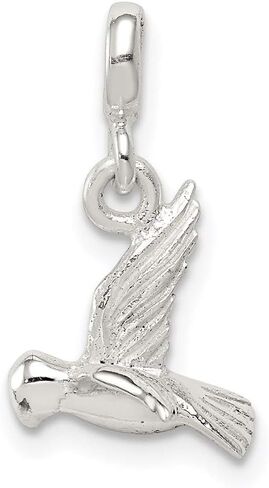 Charm Pendant White Sterling Silver 21 mm 11 Bird Enhancer in Kuwait
