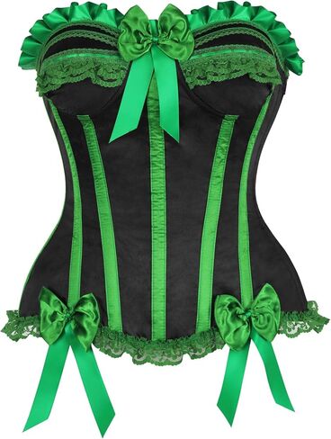 Daisy Corsets Striped Corset Tops for Women. Lingerie, Costume, Burlesque, and Plus Size Boned Cincher - Zip and Lacing in Kuwait