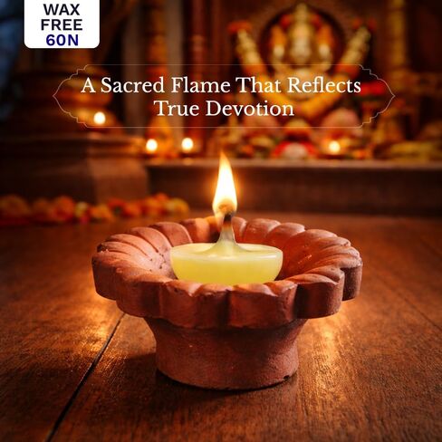 Shubhkart Tejas Ghee Wicks for Pooja 60 pcs for Home and Mandir Readymade ghee jyot Indian Housewarming Return Gift Items Puja Accessories. Diwali Diya in Saudi Arabia
