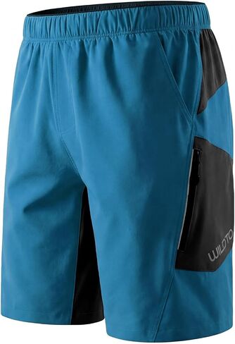 Men's Mountain Bike Shorts Padded Bike Shorts for Men Cycling Riding Bicycle Biker Short Zipper Pockets in Saudi Arabia