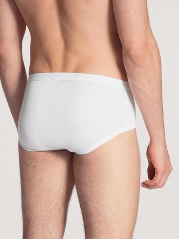 Calida Men's Twisted Cotton Brief With Fly, 22010, White, S in Kuwait