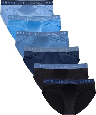 سراويل داخلية رجالية من Perry Ellis مكونة من 6 قطع من الألياف الدقيقة مصنوعة من نسيج مطاطي ناعم مع دعم مرن in Kuwait