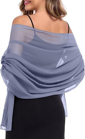 American Trends Chiffon shawls and wraps for evening dresses,large shawls for wedding bridal Bridesmaids,long scarf for women in Kuwait
