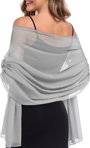 American Trends Chiffon shawls and wraps for evening dresses,large shawls for wedding bridal Bridesmaids,long scarf for women in Kuwait